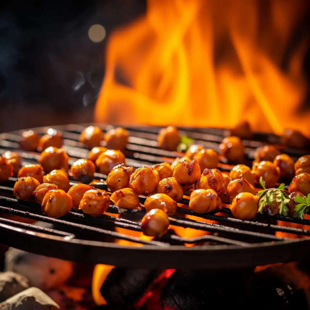 grão de bico grelhado