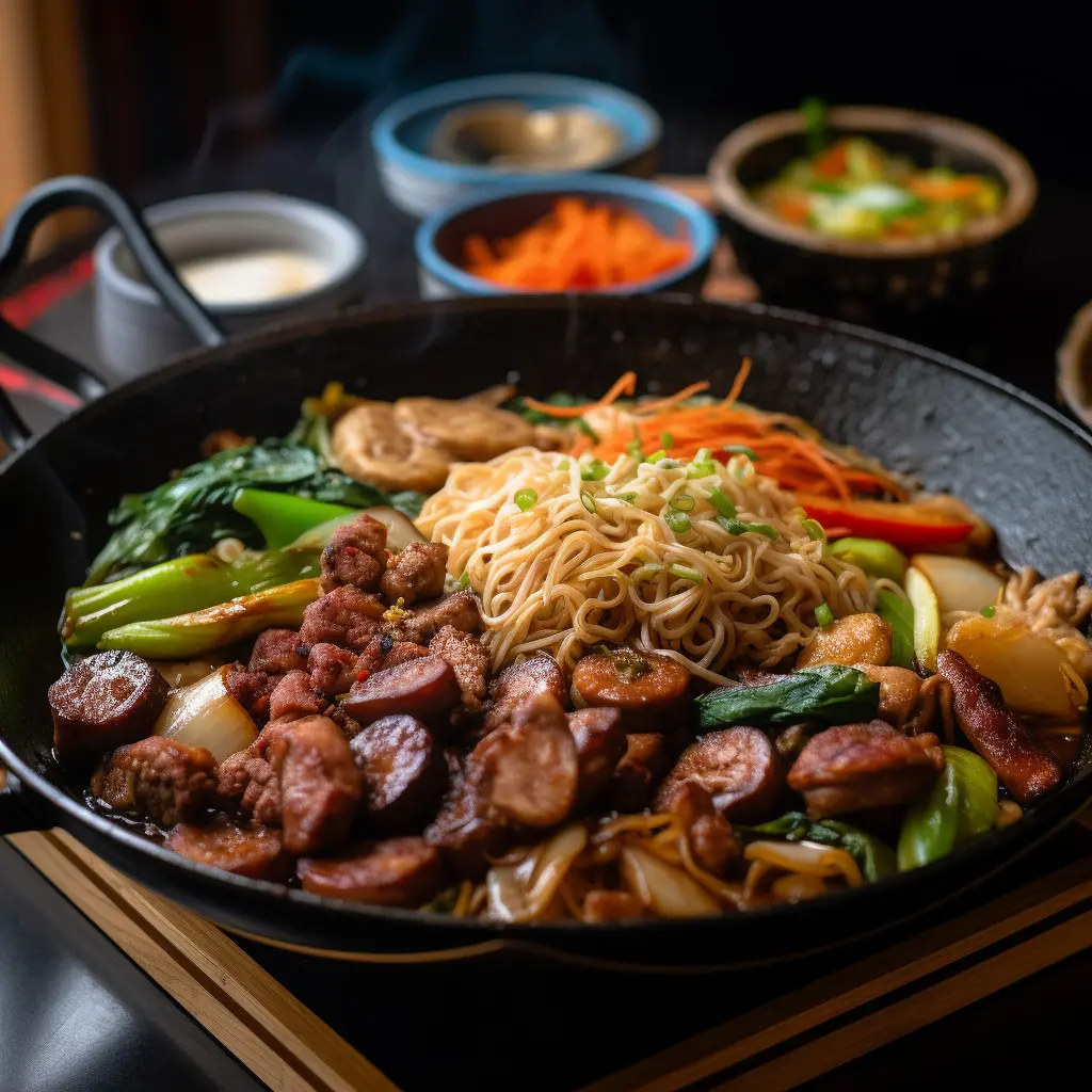 Yakisoba Exótico: Sabor Oriental no Universo do Churrasco!