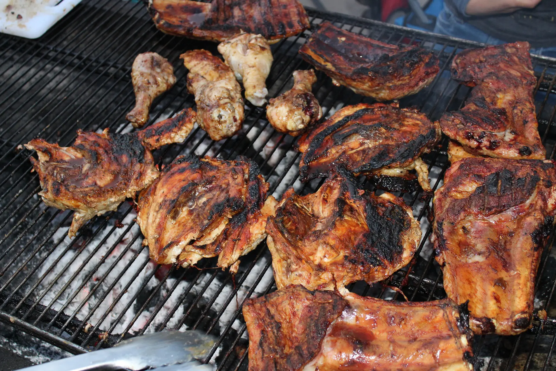 Frango assado na brasa