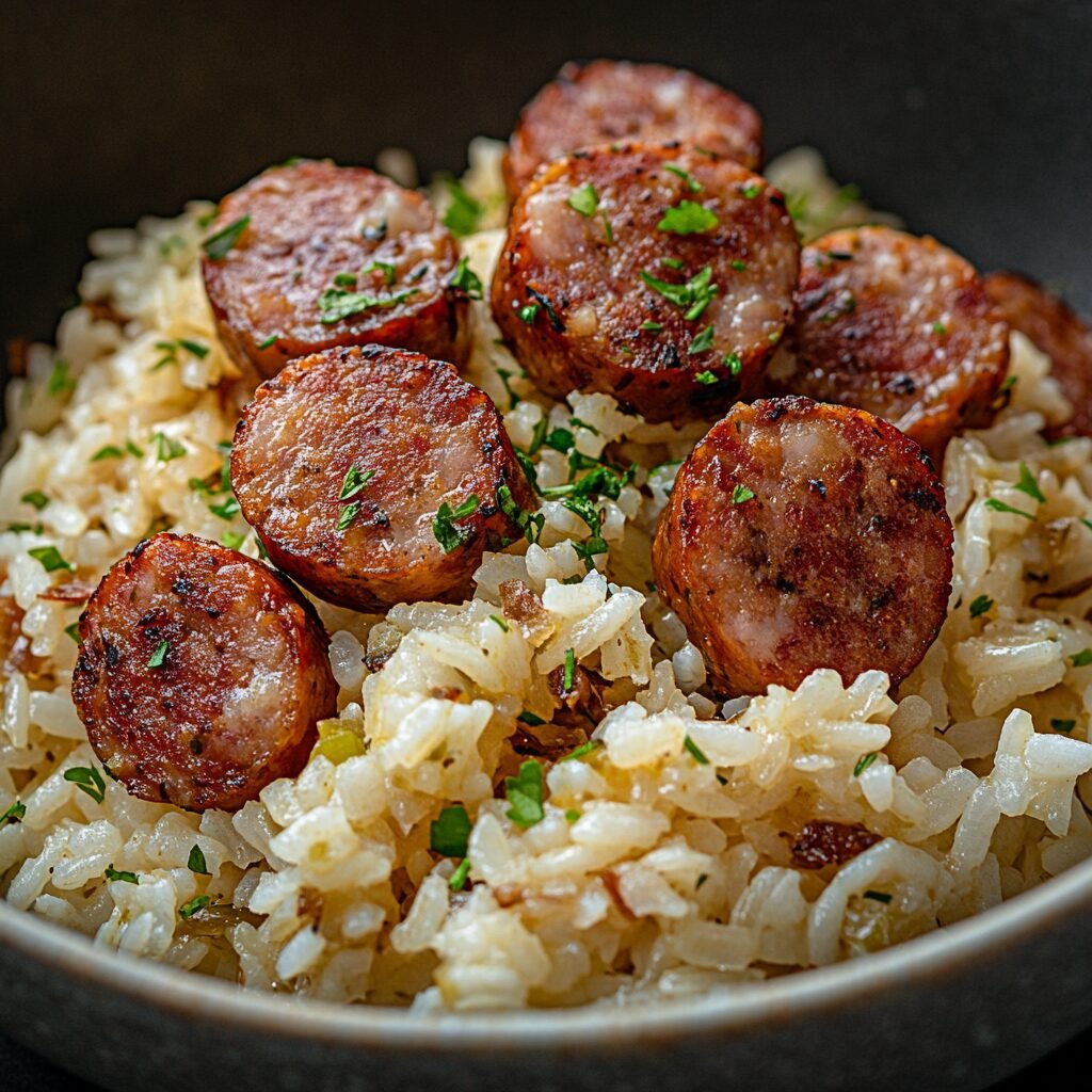 arroz com linguiça toscana