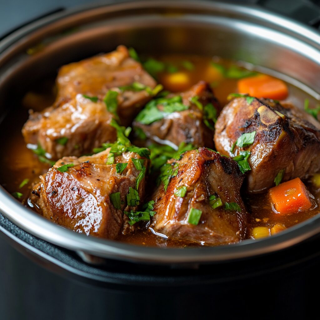 carne de porco na panela de pressão