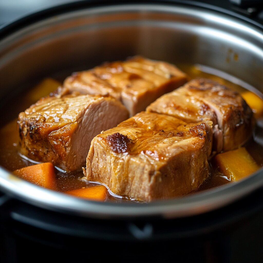 carne de porco na panela de pressão