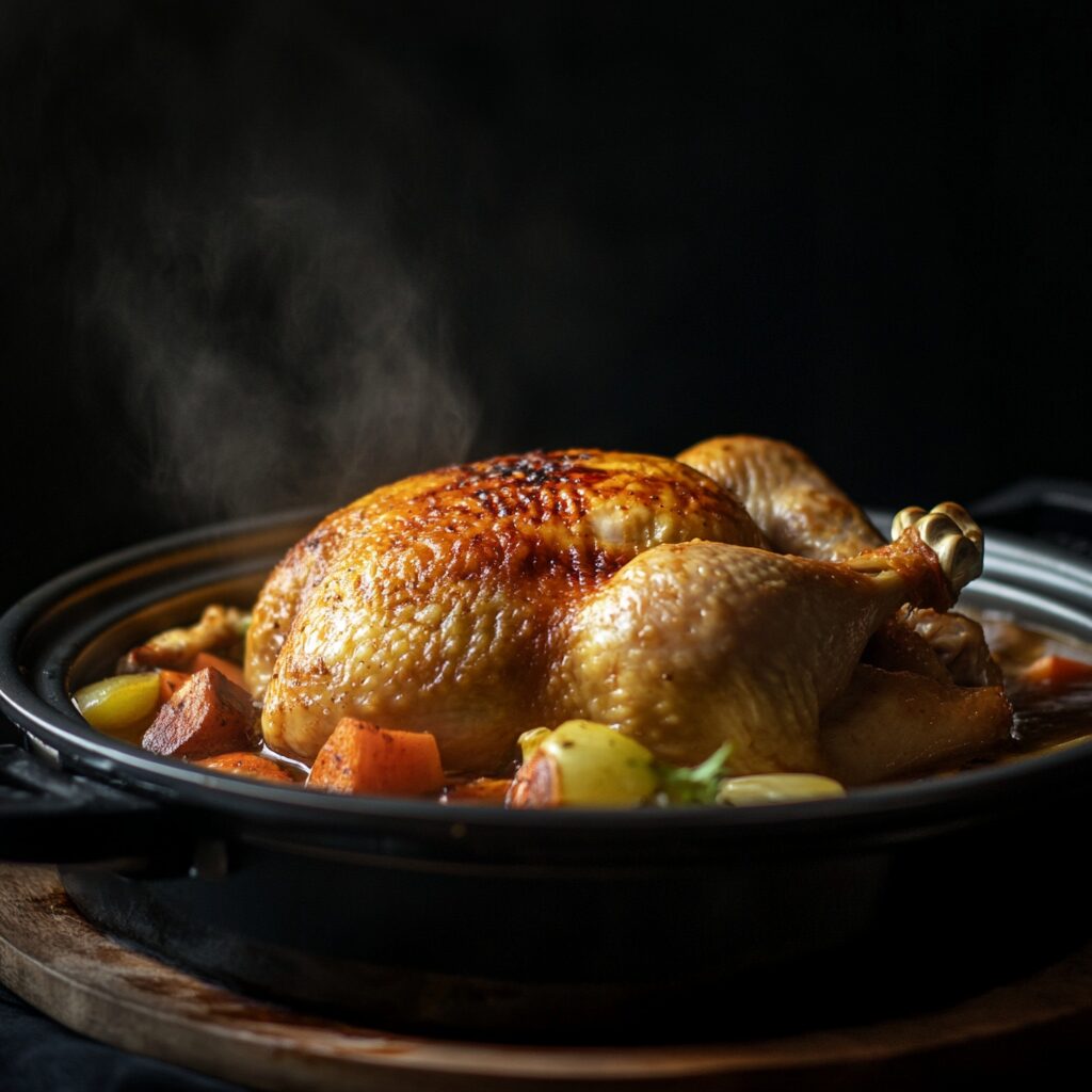 frango assado na panela de pressão