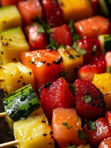 espetinho de frutas