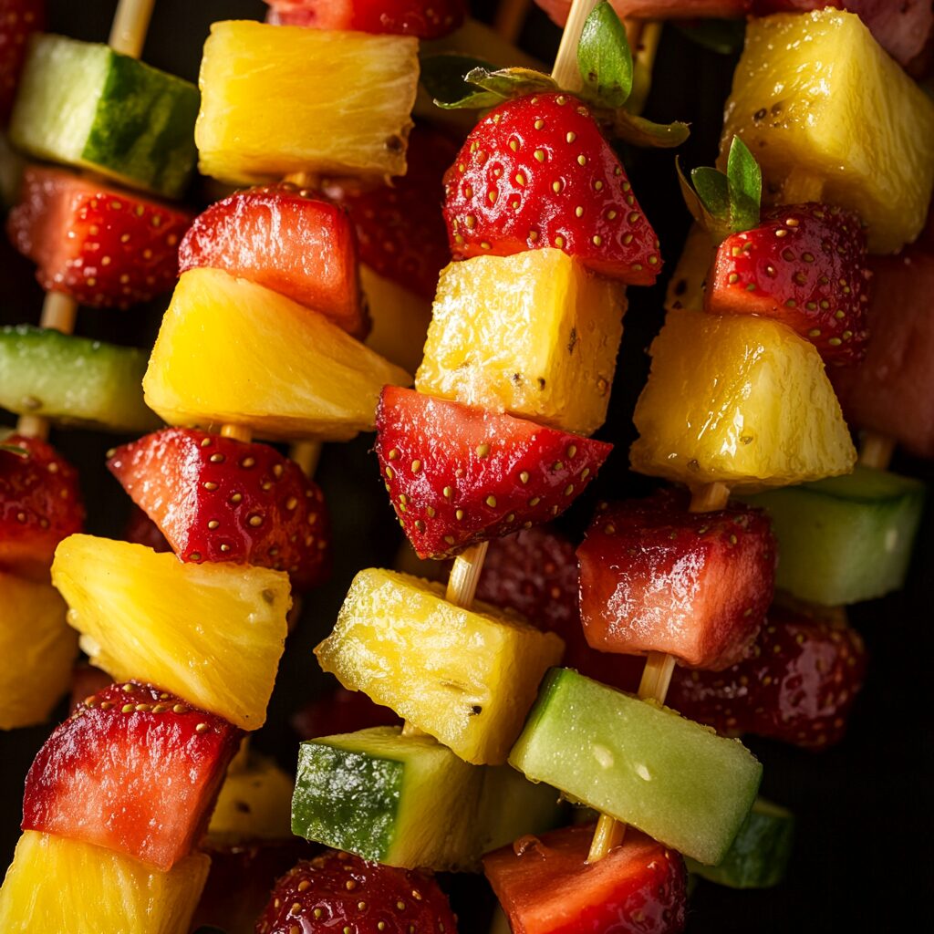 espetinho de frutas