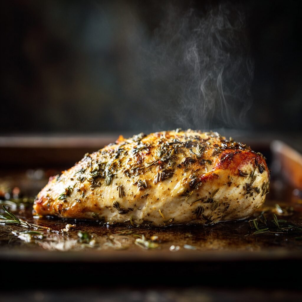 file de frango no forno