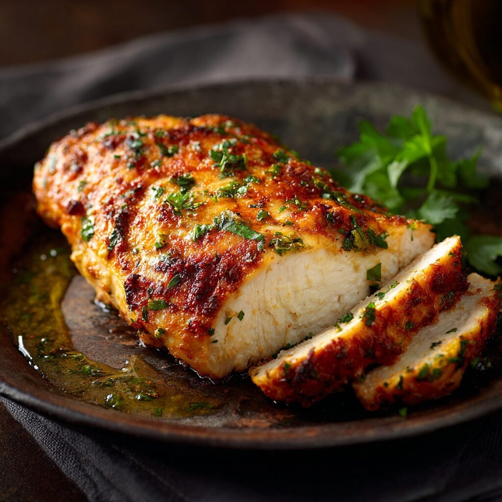 file de frango no forno