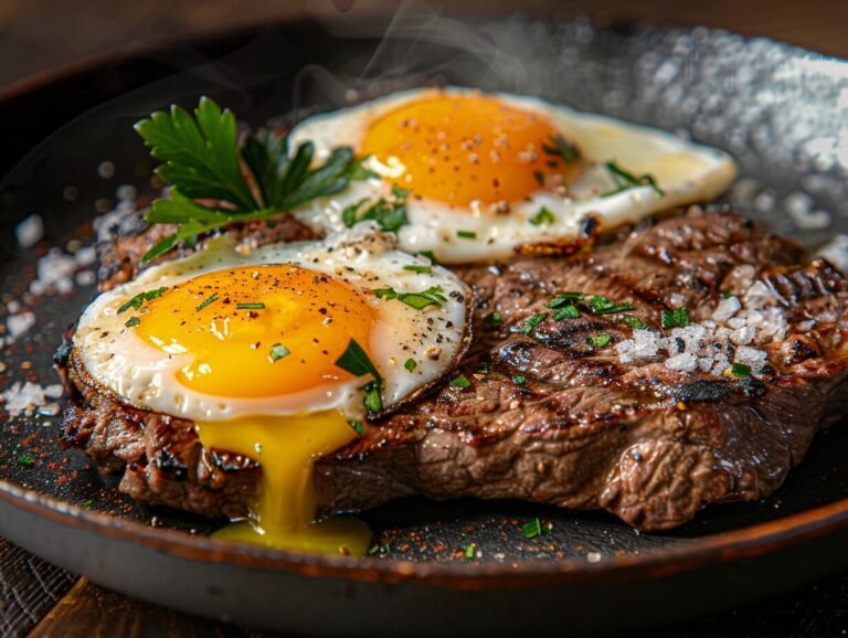Bife a Cavalo: Carne Suculenta com Ovo Perfeito Bife a Cavalo: Carne Suculenta com Ovo Perfeito