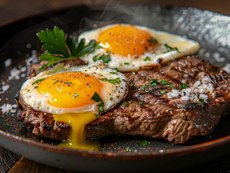 Bife a Cavalo: Carne Suculenta com Ovo Perfeito