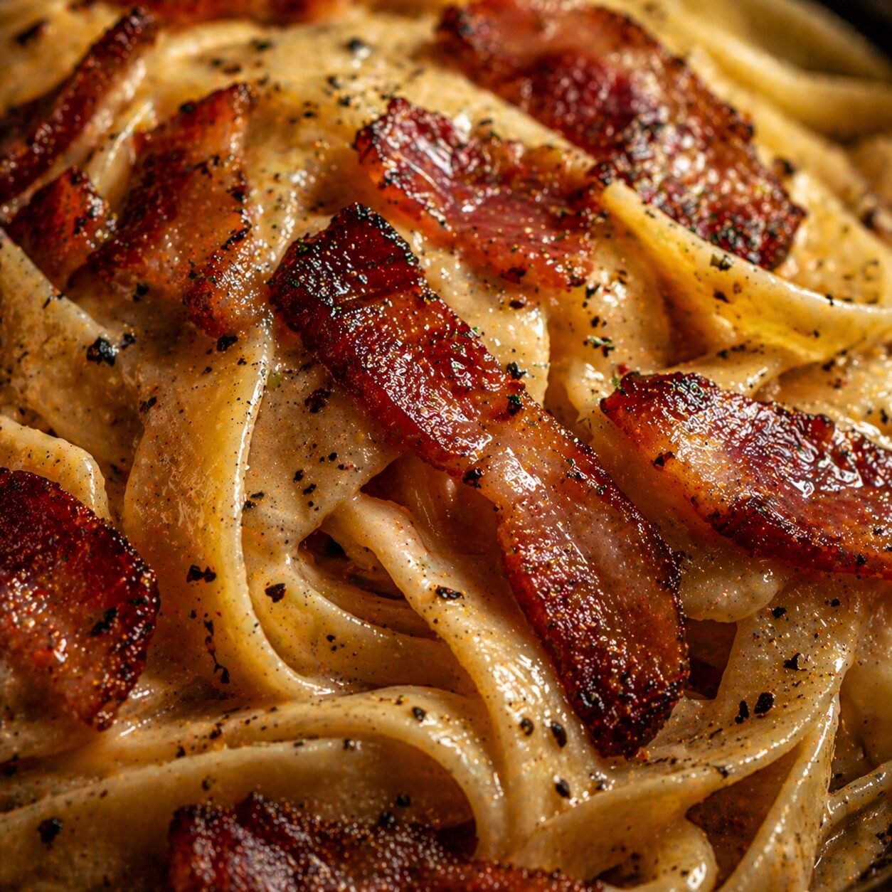macarrão com bacon