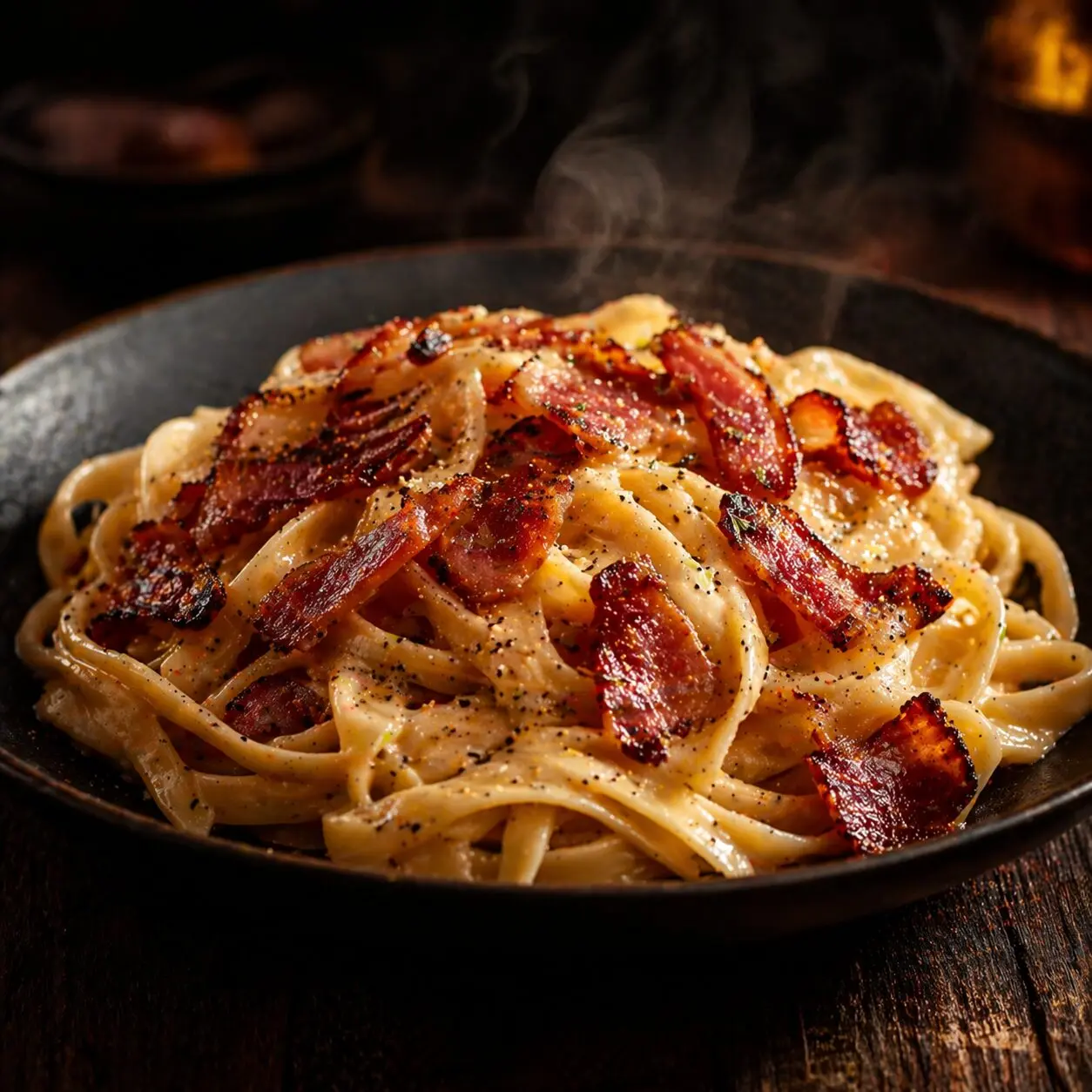 macarrão com bacon