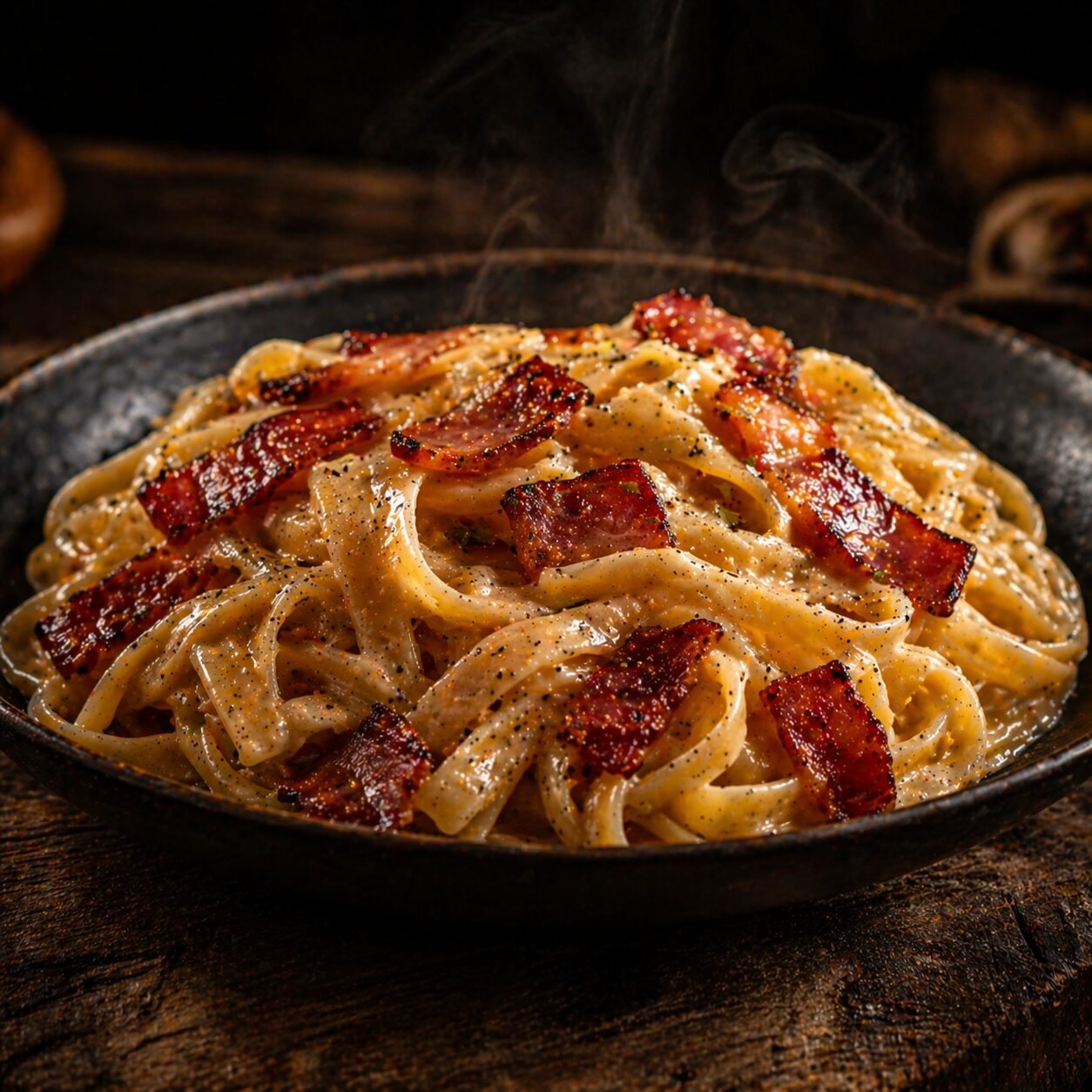 macarrão com bacon