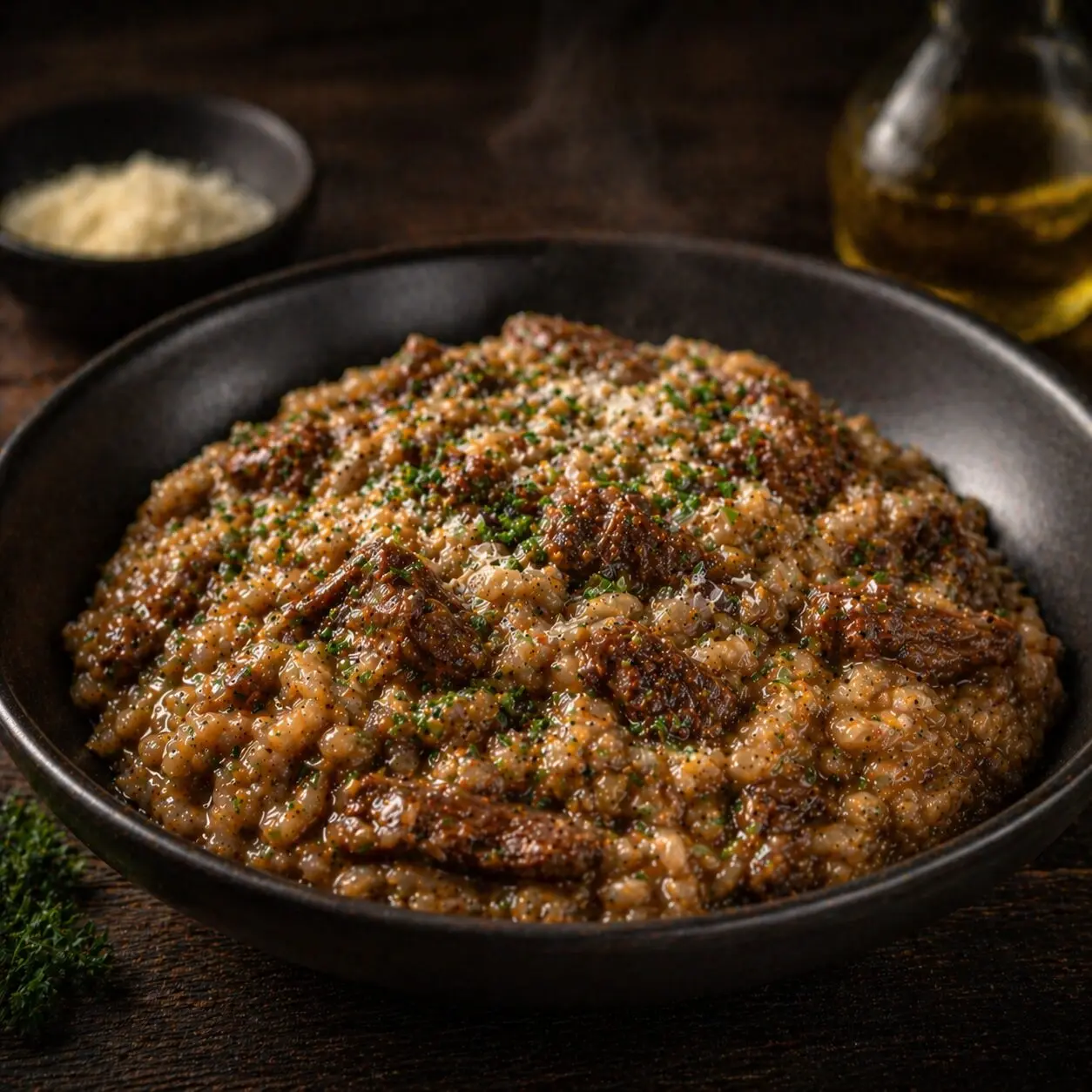 risoto de carne